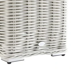 Bellagio Round Wicker Outdoor Side Table, White 15 Bellagio Round Wicker Outdoor Side Table, White -Daals Store OD WICK2 WHTE STB04 detail3