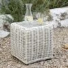 Bellagio Round Wicker Outdoor Side Table, White 20 Bellagio Round Wicker Outdoor Side Table, White -Daals Store OD WICK2 WHTE STB04 main