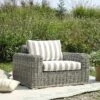 Bellagio Round Wicker Outdoor 1-Seater Sofa, Light Grey With Taupe Stripes 4 Bellagio Round Wicker Outdoor 1-Seater Sofa, Light Grey With Taupe Stripes -Daals Store OD WICK3 LGREY TAUPESTRIPE J main