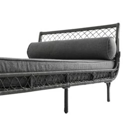 Willowbrook Dark Grey Lattice Weave Rattan β Luxury Outdoor Daybed with Weather-Resistant Cushions 14 Willowbrook Dark Grey Lattice Weave Rattan β Luxury Outdoor Daybed with Weather-Resistant Cushions -Daals Store OD WICK4 GREY DBED02 detail2