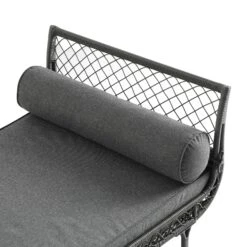 Willowbrook Dark Grey Lattice Weave Rattan β Luxury Outdoor Daybed with Weather-Resistant Cushions 15 Willowbrook Dark Grey Lattice Weave Rattan β Luxury Outdoor Daybed with Weather-Resistant Cushions -Daals Store OD WICK4 GREY DBED02 detail3