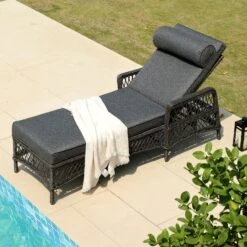 Willowbrook Dark Grey Lattice Weave Rattan Sun Lounger β Adjustable Reclining Outdoor Daybed 12 Willowbrook Dark Grey Lattice Weave Rattan Sun Lounger β Adjustable Reclining Outdoor Daybed -Daals Store OD WICK4 GREY SUNLG scene3