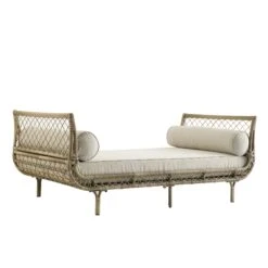 Willowbrook Lattice Weave Rattan Daybed, Natural -Daals Store OD WICK4 NAT DBED02 WB2