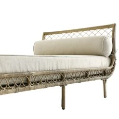 Willowbrook Lattice Weave Rattan Daybed, Natural -Daals Store OD WICK4 NAT DBED02 detail1