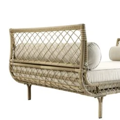 Willowbrook Lattice Weave Rattan Daybed, Natural -Daals Store OD WICK4 NAT DBED02 detail2