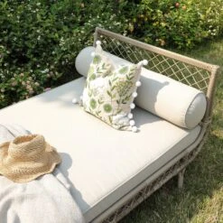 Willowbrook Lattice Weave Rattan Daybed, Natural -Daals Store OD WICK4 NAT DBED02 scene5