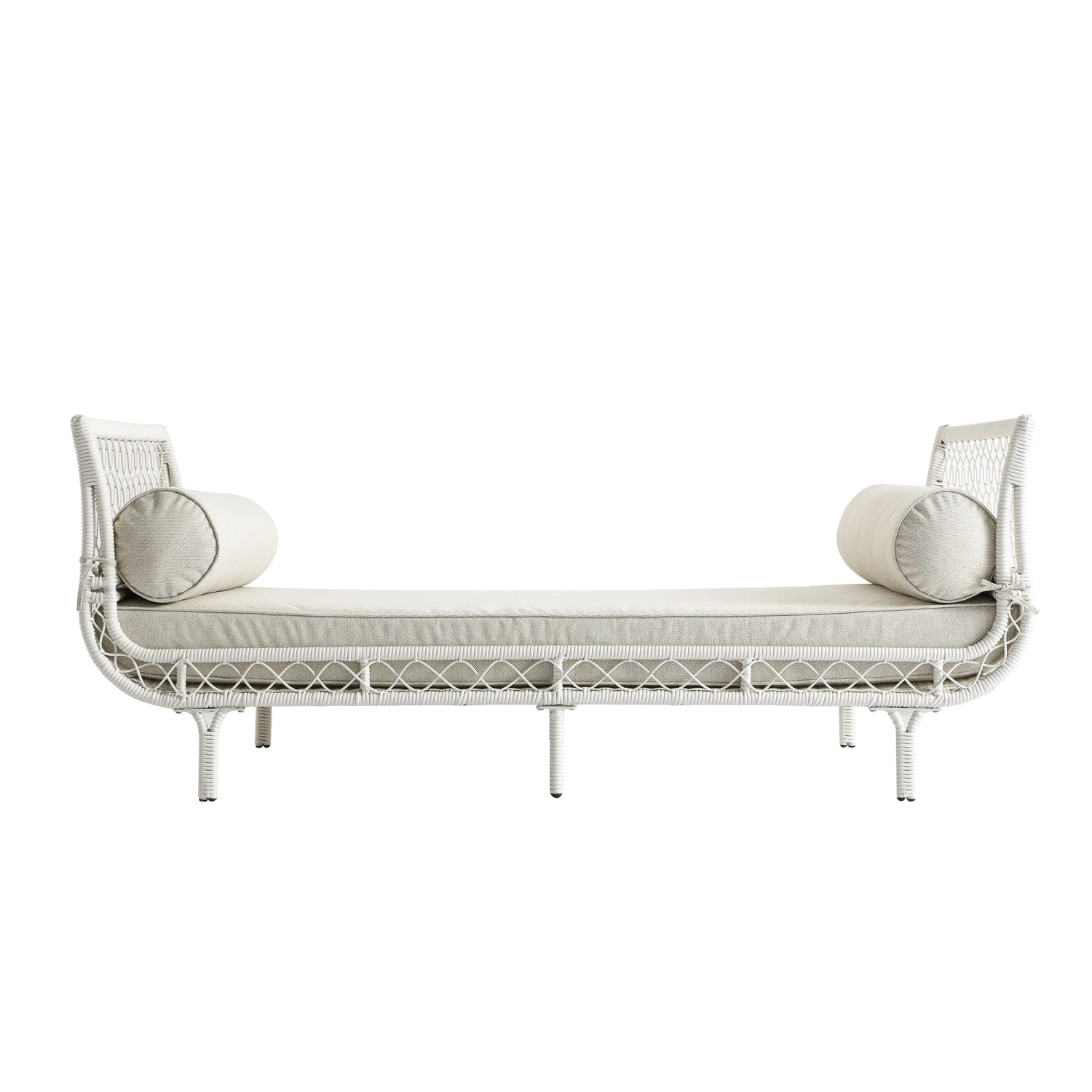 Willowbrook White Lattice Weave Rattan Daybed β Luxury All-Weather Outdoor & Indoor Sunbed 10 Willowbrook White Lattice Weave Rattan Daybed β Luxury All-Weather Outdoor & Indoor Sunbed - Image 10