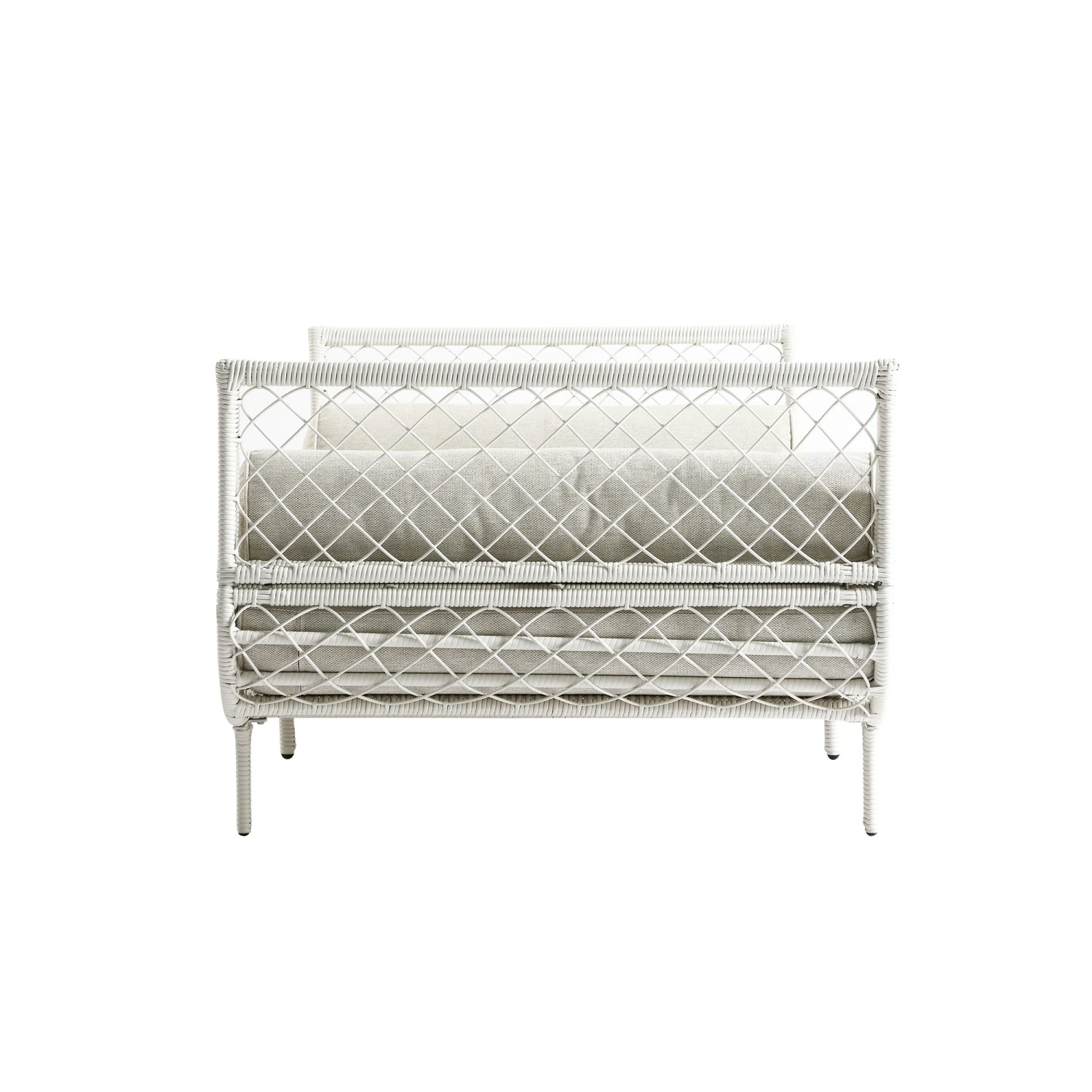 Willowbrook White Lattice Weave Rattan Daybed β Luxury All-Weather Outdoor & Indoor Sunbed 14 Willowbrook White Lattice Weave Rattan Daybed β Luxury All-Weather Outdoor & Indoor Sunbed - Image 14