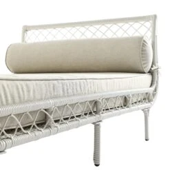Willowbrook White Lattice Weave Rattan Daybed β Luxury All-Weather Outdoor & Indoor Sunbed 32 Willowbrook White Lattice Weave Rattan Daybed β Luxury All-Weather Outdoor & Indoor Sunbed -Daals Store OD WICK4 WHITE DBED02 detail2