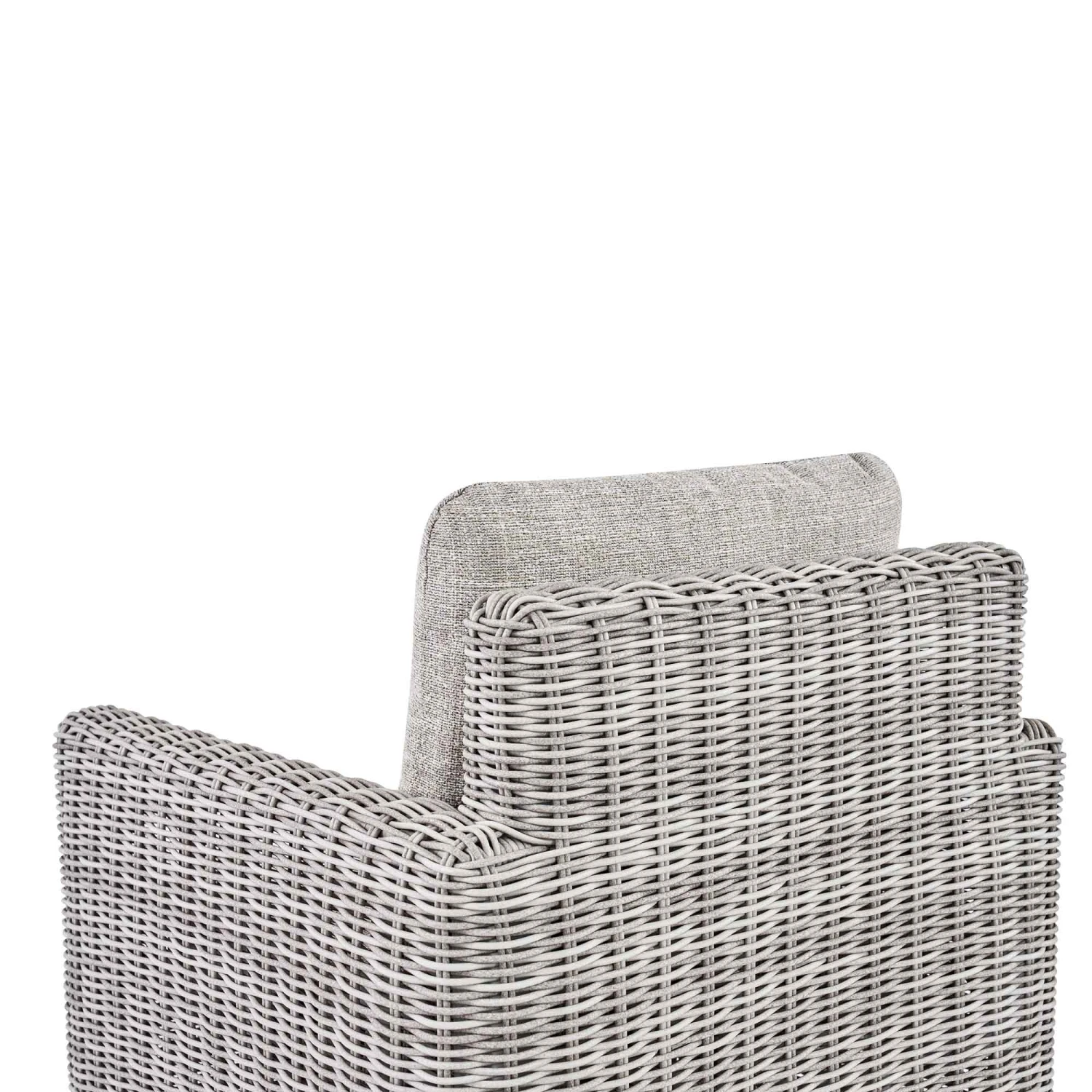 Bellagio Round Wicker Bistro Set With Rising Side Table, Light Grey 14 Bellagio Round Wicker Bistro Set With Rising Side Table, Light Grey - Image 14