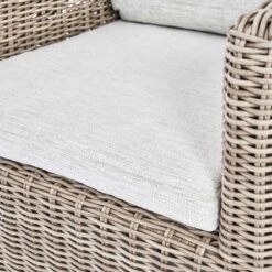 Bellagio Round Wicker Bistro Set With Rising Side Table, Natural -Daals Store OD WICKER2 NAT BISTR detail2