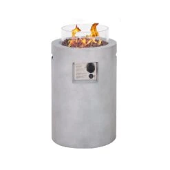 Real Concrete Cylinder 25" (63.5cm) Tall Patio Heater 7 Real Concrete Cylinder 25" (63.5cm) Tall Patio Heater -Daals Store PTHR HL 02 WB1