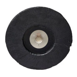 Charred Wood Effect Round Concrete Gas Fire Bowl – Black Low-Profile Outdoor Heater & Coffee Table -Daals Store PTHR HL 03 BLACK WB3