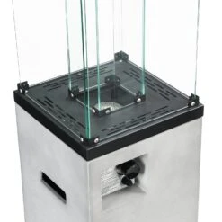 Modern Freestanding Real Concrete Patio Heater - 1.5m Tall 40,000 BTU Gas Fire Pit with Glass Shield 11 Modern Freestanding Real Concrete Patio Heater - 1.5m Tall 40,000 BTU Gas Fire Pit with Glass Shield -Daals Store PTHR HL 07 detail1