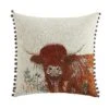 Highland Cow Country Collection Embroidered Linen Cushion β Grey Pompom Trim & Herringbone Reverse 11 Highland Cow Country Collection Embroidered Linen Cushion β Grey Pompom Trim & Herringbone Reverse -Daals Store QC CUSH HCOW50 WB1