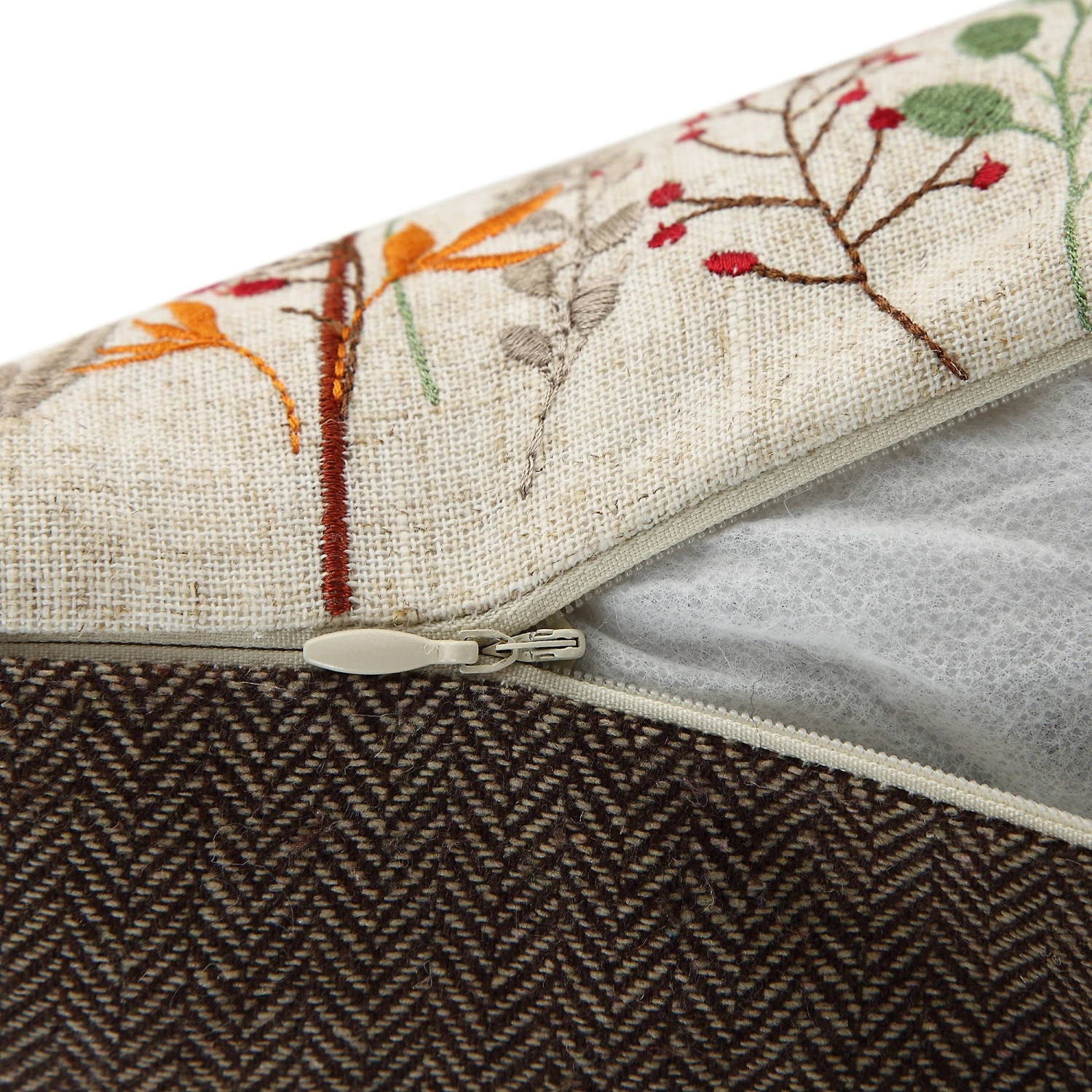 Country Collection Pheasant Embroidered Linen Blend Cushion β Grey Pompom Trim & Herringbone Reverse 9 Country Collection Pheasant Embroidered Linen Blend Cushion β Grey Pompom Trim & Herringbone Reverse - Image 9