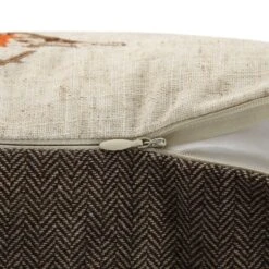 Country Collection Robin Repeat Embroidered Linen Blend Cushion 15 Country Collection Robin Repeat Embroidered Linen Blend Cushion -Daals Store QC CUSH ROBINREPEAT35 detail4