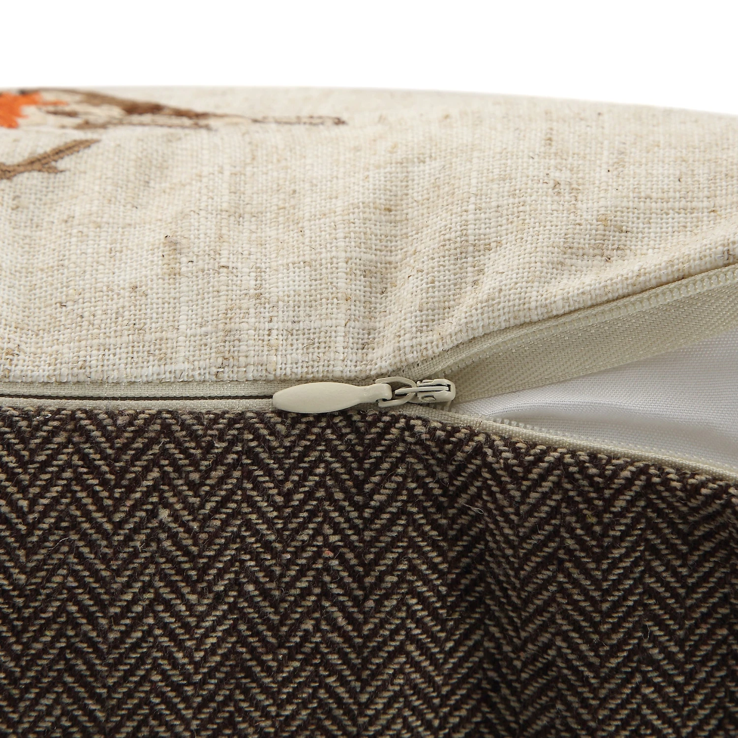 Country Collection Robin Repeat Embroidered Linen Blend Cushion 8 Country Collection Robin Repeat Embroidered Linen Blend Cushion - Image 8