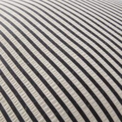 Iris Ticking Black Stripe Seersucker Frill Cushion – 50x50 Square Ruffle Decorative Pillow -Daals Store QC CUSH RUFSTRIPE BLACK50 detail3