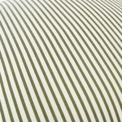Iris Ticking Green Stripe Seersucker Frill Cushion – 50x50 Luxury Ruffle Edge Home Decor -Daals Store QC CUSH RUFSTRIPE GREEN50 detail3