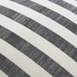 Edith Black Striped and Natural Linen β Reversible Frill Edge 50x50 Cushion 20 Edith Black Striped and Natural Linen β Reversible Frill Edge 50x50 Cushion -Daals Store QC CUSH STRIPE BLACKLINEN50 detail4