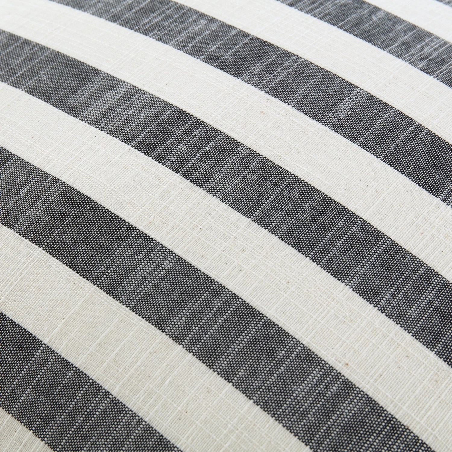 Edith Black Striped and Natural Linen β Reversible Frill Edge 50x50 Cushion 10 Edith Black Striped and Natural Linen β Reversible Frill Edge 50x50 Cushion - Image 10