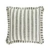 Edith Reversible Linen Blend Sage Green Striped Frill Cushion 13 Edith Reversible Linen Blend Sage Green Striped Frill Cushion -Daals Store QC CUSH STRIPE GREENLINEN50 WB1