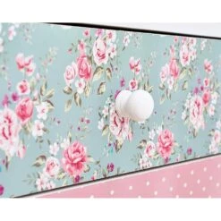 Cherry Tree Furniture CANTERBURY Wooden 2-Drawer Bedside Table Nightstand, Rose & Polka Dot Pattern 13 Cherry Tree Furniture CANTERBURY Wooden 2-Drawer Bedside Table Nightstand, Rose & Polka Dot Pattern -Daals Store RF 3426 WB3