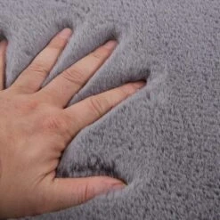 Lush Supersoft Grey Faux Fur Rug - 80 X 150 Cm -Daals Store RG F01 GREY detail4
