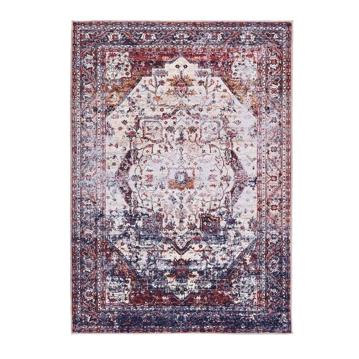 Kashmir Distressed Printed Rug 140 X 200 Cm 2 Kashmir Distressed Printed Rug 140 X 200 Cm - Image 2