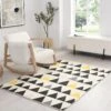 Geometric Hex Printed Abstract Rug - Neutral Multi-Tone 120 x 170 cm -Daals Store RG M029 M main