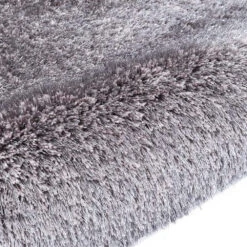 Silver Tufted Shaggy Rug (200 x 290 cm) – Luxurious 7cm High Pile Modern Area Rug -Daals Store RG Y02 SILVER XXL detail1