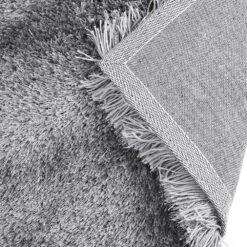 Silver Tufted Shaggy Rug (200 x 290 cm) – Luxurious 7cm High Pile Modern Area Rug -Daals Store RG Y02 SILVER XXL detail2