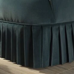 Calliope Skirted Armchair, Aegean Blue Velvet -Daals Store SCSF 046 AEGEAN VEL 1ST scene4