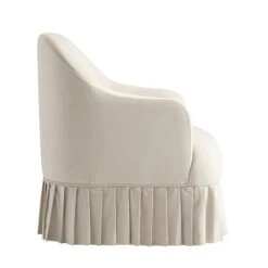 Calliope Skirted Armchair, Beige Velvet 24 Calliope Skirted Armchair, Beige Velvet -Daals Store SCSF 046 BEIGE VEL 1ST WB4
