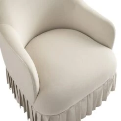 Calliope Skirted Armchair, Beige Velvet 26 Calliope Skirted Armchair, Beige Velvet -Daals Store SCSF 046 BEIGE VEL 1ST detail1