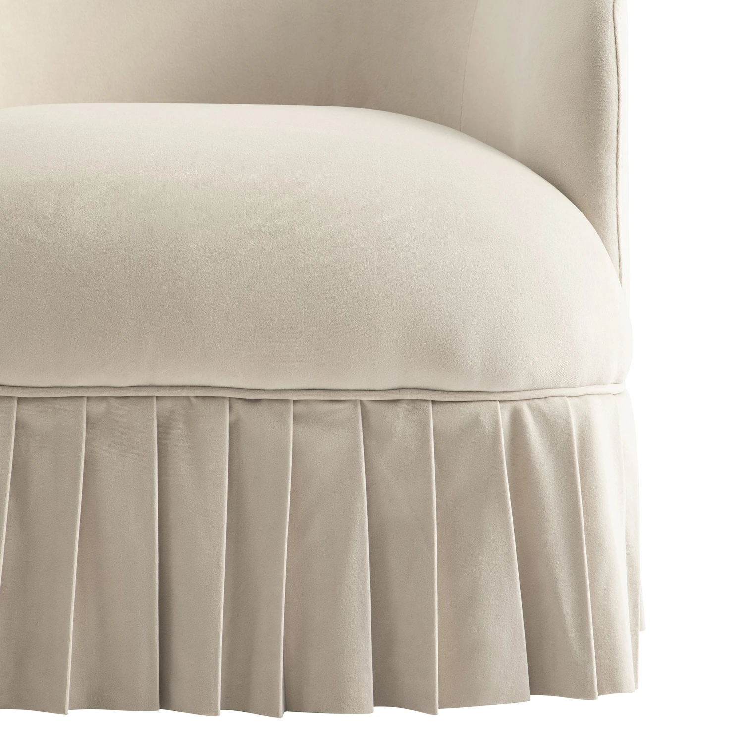 Calliope Skirted Armchair, Beige Velvet 13 Calliope Skirted Armchair, Beige Velvet - Image 13