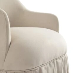 Calliope Skirted Armchair, Beige Velvet 29 Calliope Skirted Armchair, Beige Velvet -Daals Store SCSF 046 BEIGE VEL 1ST detail4