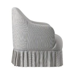 Calliope Skirted Armchair, Blue Striped 23 Calliope Skirted Armchair, Blue Striped -Daals Store SCSF 046 BLUE STRIPE 1ST WB4