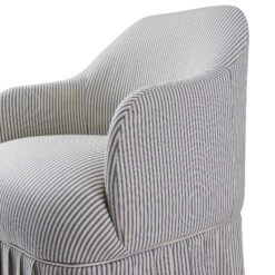 Calliope Skirted Armchair, Blue Striped 25 Calliope Skirted Armchair, Blue Striped -Daals Store SCSF 046 BLUE STRIPE 1ST detail2