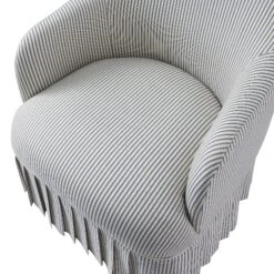 Calliope Skirted Armchair, Blue Striped 26 Calliope Skirted Armchair, Blue Striped -Daals Store SCSF 046 BLUE STRIPE 1ST detail3
