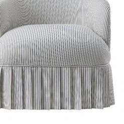 Calliope Skirted Armchair, Blue Striped 27 Calliope Skirted Armchair, Blue Striped -Daals Store SCSF 046 BLUE STRIPE 1ST detail4
