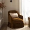 Calliope Skirted Armchair, Cinnamon Velvet -Daals Store SCSF 046 CMON VEL 1ST main