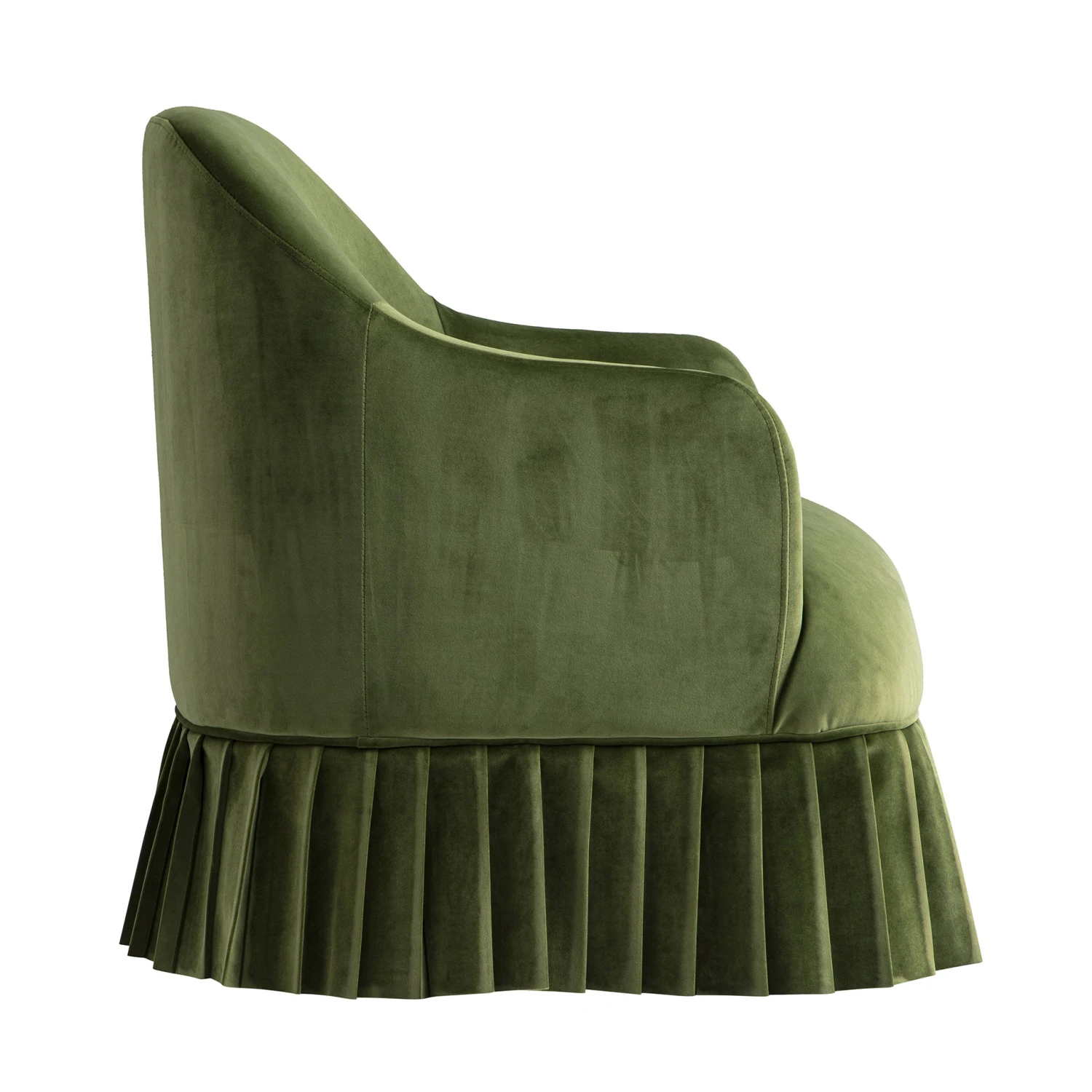 Calliope Skirted Armchair, Fern Green Velvet 10 Calliope Skirted Armchair, Fern Green Velvet - Image 10