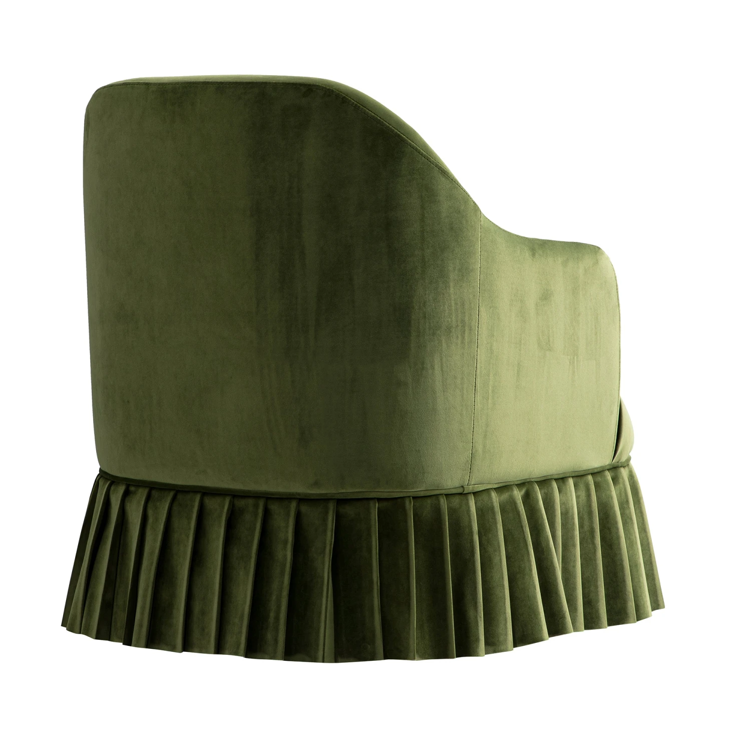 Calliope Skirted Armchair, Fern Green Velvet 11 Calliope Skirted Armchair, Fern Green Velvet - Image 11