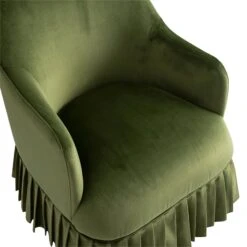 Calliope Skirted Armchair, Fern Green Velvet 26 Calliope Skirted Armchair, Fern Green Velvet -Daals Store SCSF 046 FERN VEL 1ST detail1