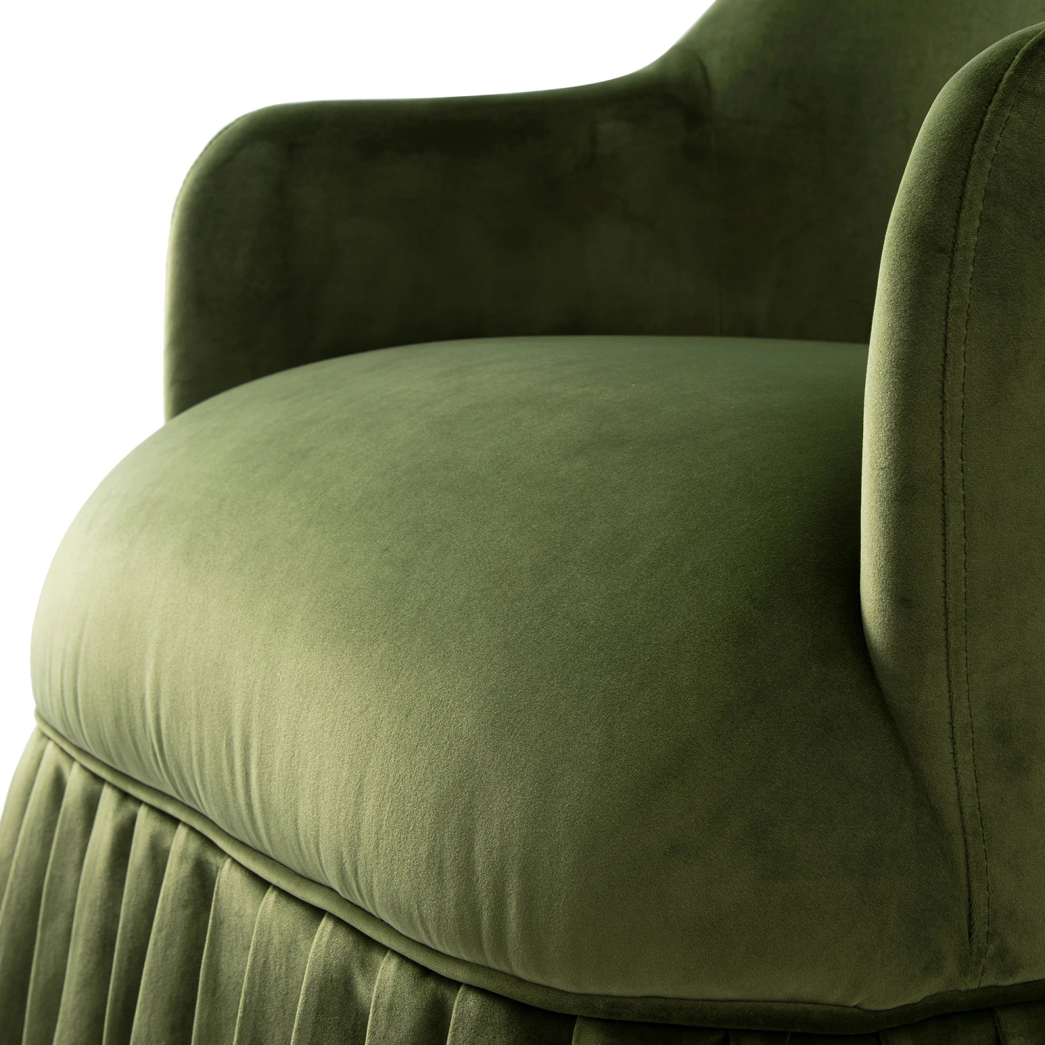 Calliope Skirted Armchair, Fern Green Velvet 13 Calliope Skirted Armchair, Fern Green Velvet - Image 13
