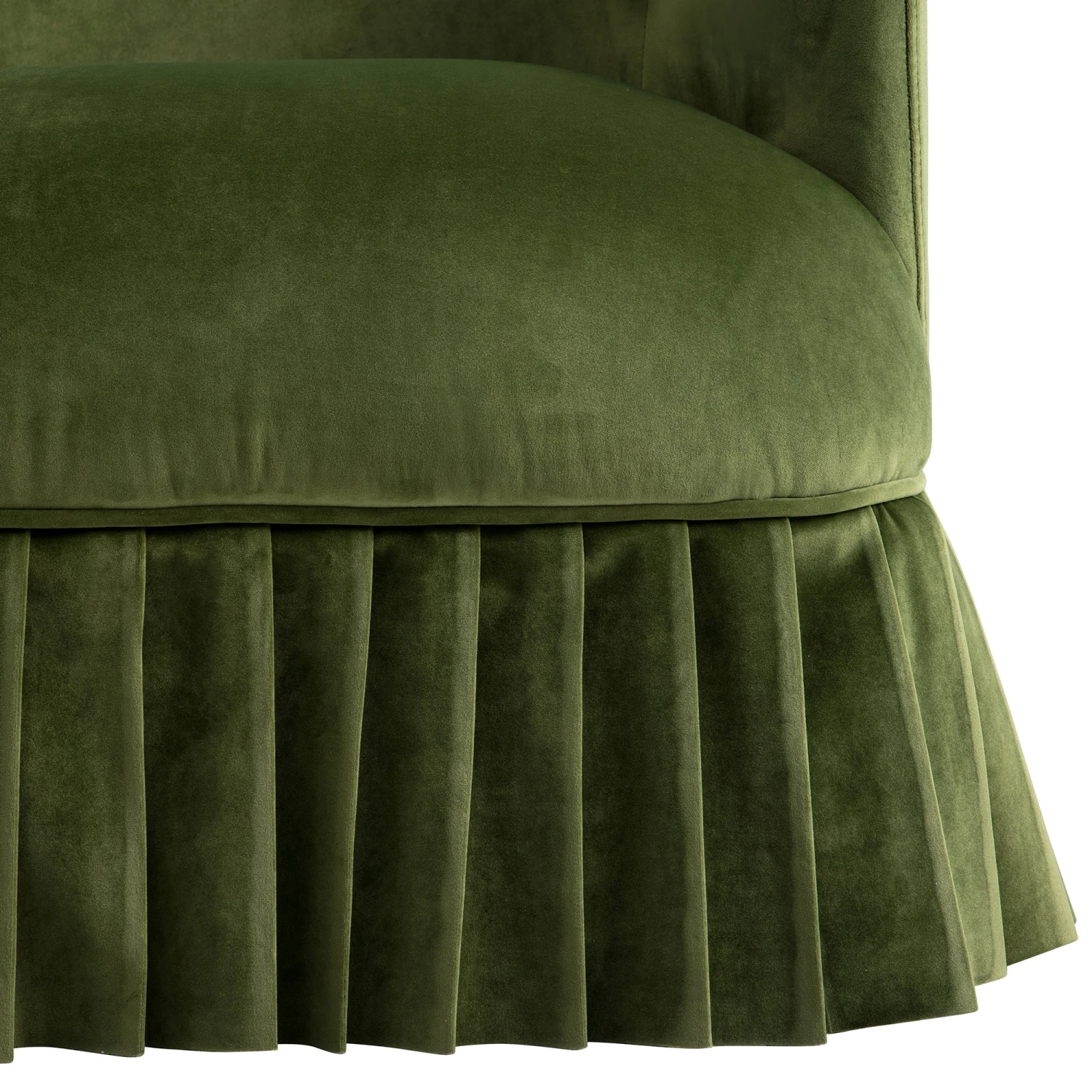 Calliope Skirted Armchair, Fern Green Velvet 15 Calliope Skirted Armchair, Fern Green Velvet - Image 15