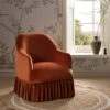 Calliope Skirted Armchair, Rust Velvet 23 Calliope Skirted Armchair, Rust Velvet -Daals Store SCSF 046 RUST VEL 1ST main