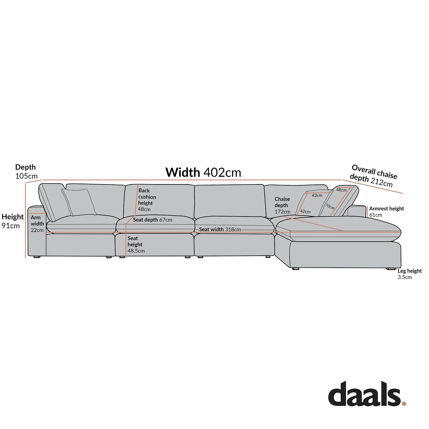 Lutyens Taupe Boucle Modular Sofa, 4-Piece Chaise 3 Lutyens Taupe Boucle Modular Sofa, 4-Piece Chaise - Image 3